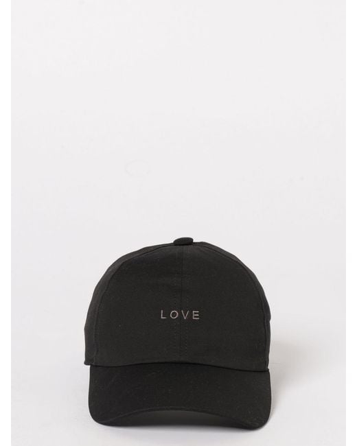 Rick Owens Black Cotton Canvas Love Hat for men