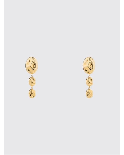 FEDERICA TOSI White Stone Oval Dangle Earrings
