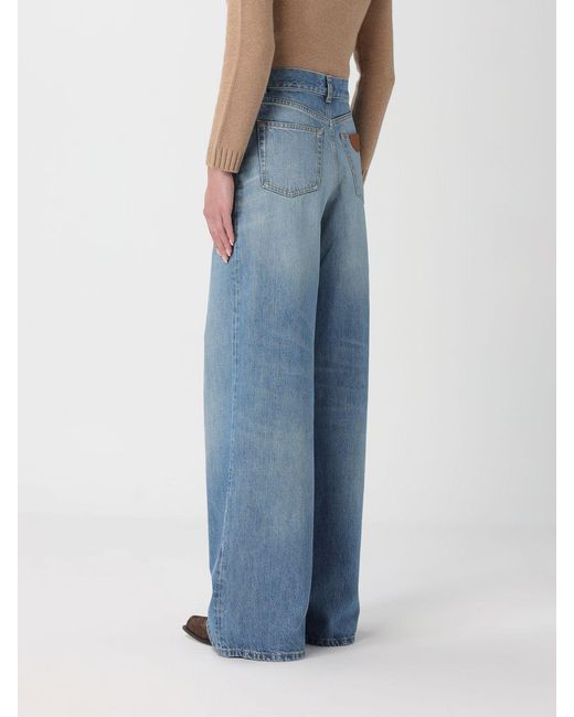Chloé Blue ChloÉ Palazzo Cotton Denim Jeans