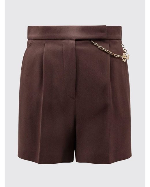 Elisabetta Franchi Brown Crepe Shorts