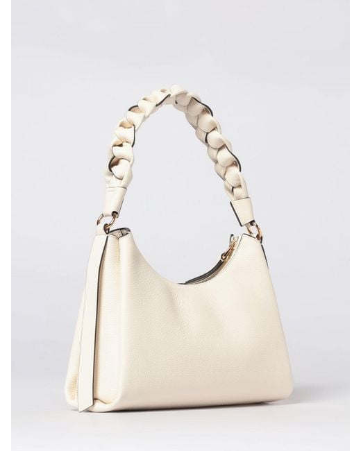 Coccinelle Natural Boheme Grained Leather Bag