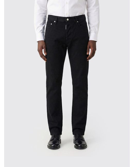 DSquared² Black Dyed Teddy Stretch Denim Jeans for men