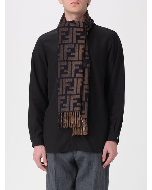 Fendi Ff Jacquard-Wollschal in Black für Herren