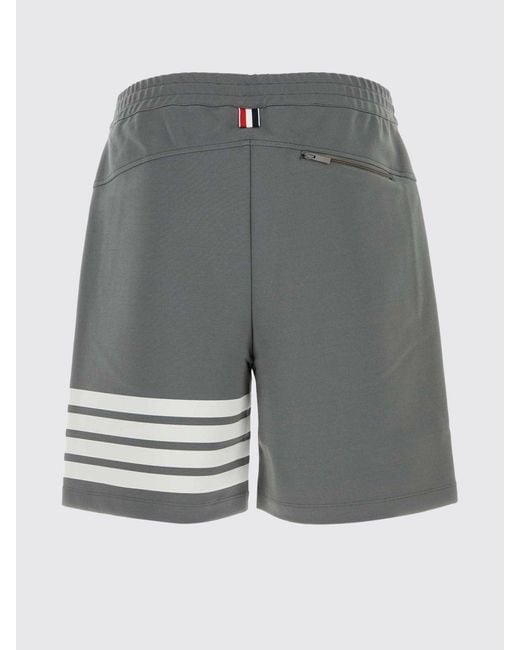 Thom Browne Gray Slim Fit Viscose Blend Shorts for men