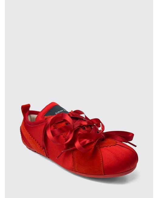 Simone Rocha Red Grip Trainer Ballerina Flats