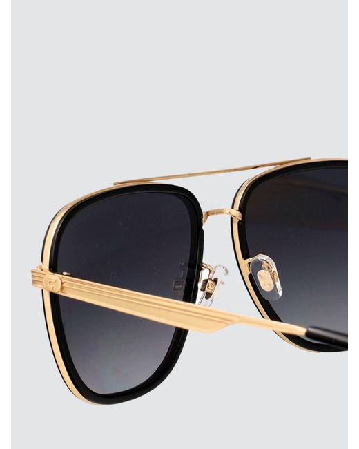 Carrera White Rectangular Metal Aviator Sunglasses With Double Bridge