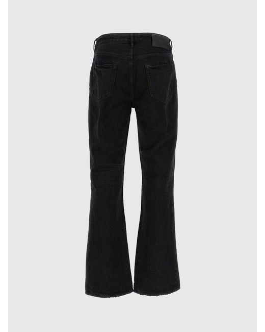 Purple Black P026 Straight-Leg Cotton Denim Jeans With Worn-Out Effect for men