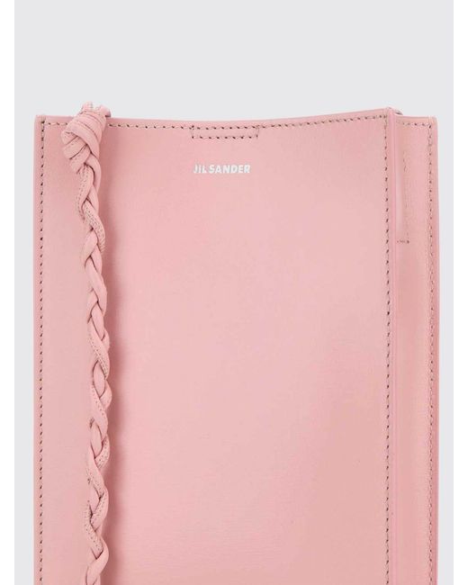 Jil Sander Pink Tangle Calf Leather Shoulder Bag By