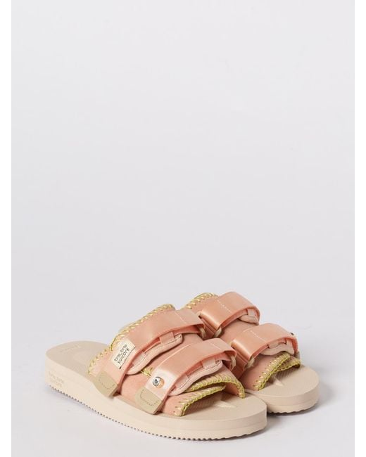 Suicoke Pink Forte Forte X Suede And Fabric Sandal