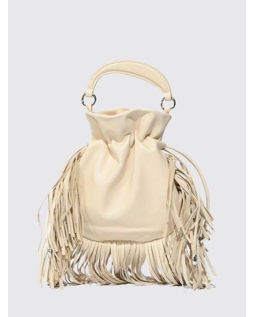 Orciani Natural Juice Jungle Leather Bag With Fringes