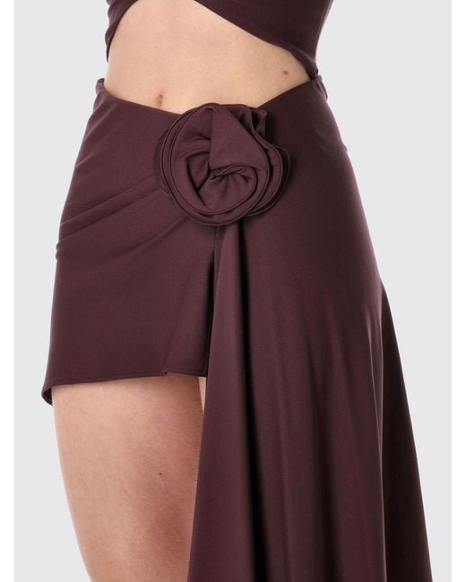 Magda Butrym Red Flower Skirt