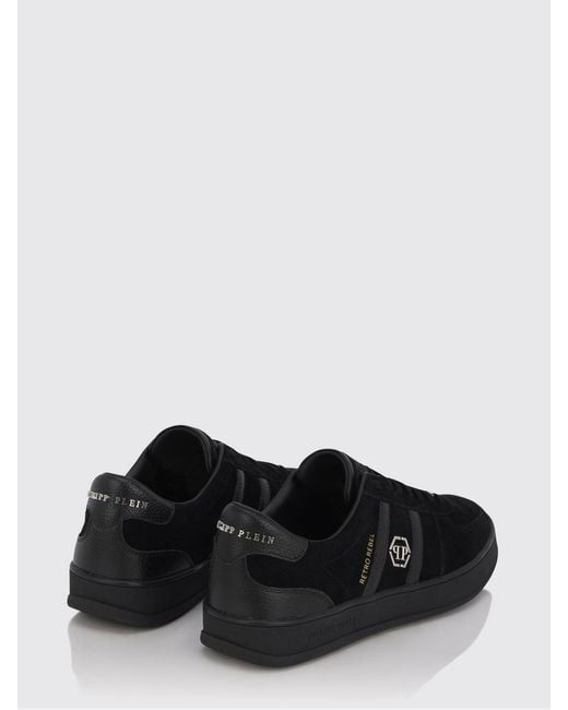 Philipp Plein Black Retro Rebel Suede Sneakers for men