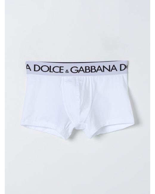 Boxer in cotone stretch di Dolce & Gabbana in Blue da Uomo