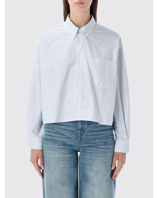 A.P.C. White Striped Organic Cotton Shirt