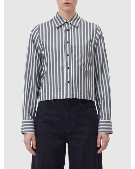 Closed Blue Shirt