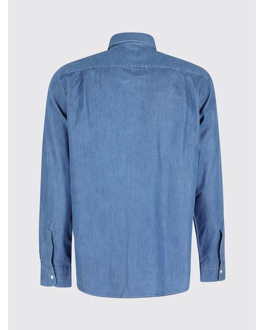Aspesi Blue Casual Cotton Shirt for men
