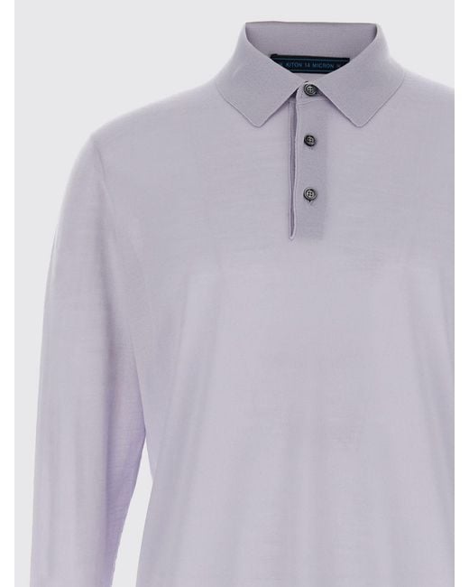 Kiton Purple Polo Shirt for men
