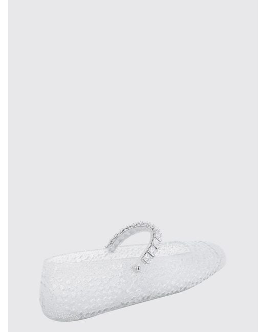 Jimmy Choo White The Jelly Mary Jane Flats
