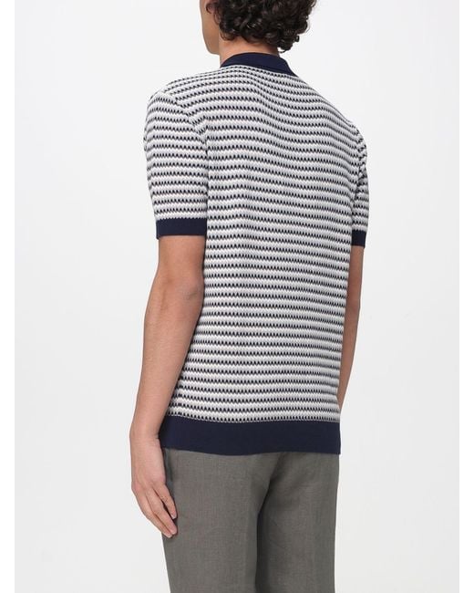 Manuel Ritz Gray Knitted Polo Shirt for men