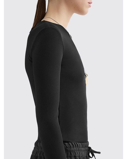 Jil Sander Black Basic Viscose Knit Top