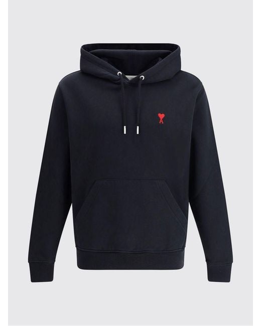 Sudadera Con Capucha De Algodón AMI de hombre de color Blue