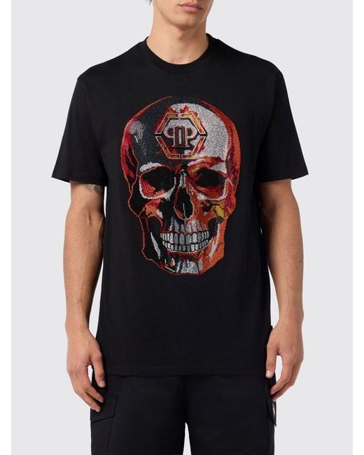 Philipp Plein Black T-Shirt for men