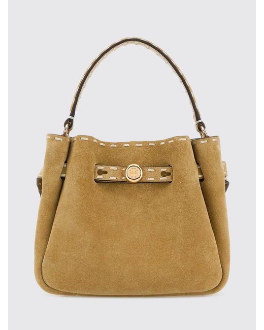 Tory Burch Natural Suede Bucket Bag