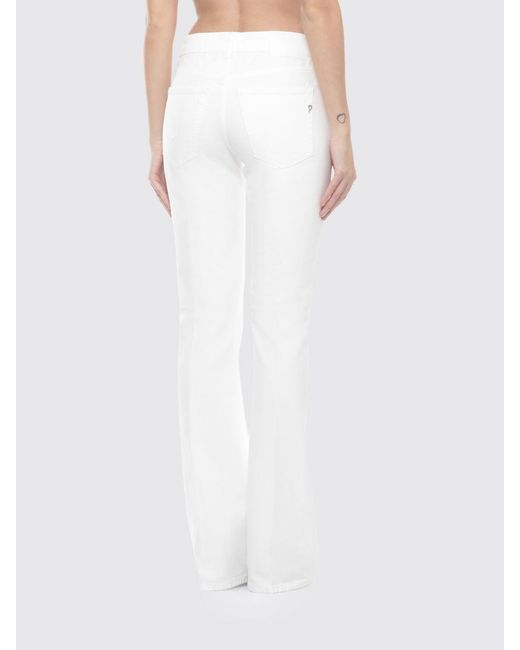 Jeans Flared De Mezclilla Elástica Dondup de color White