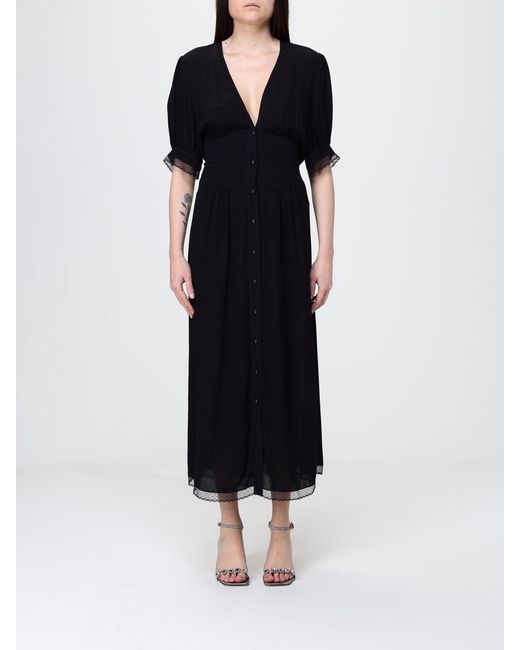 Twinset Blue Viscose Midi Dress