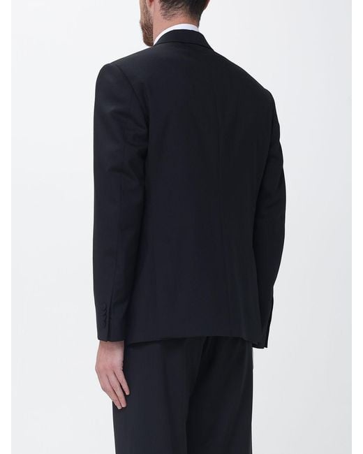 Lardini Blue Double-Breasted Wool Blazer for men