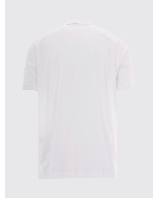 Emporio Armani White Cotton Jersey Polo Shirt for men