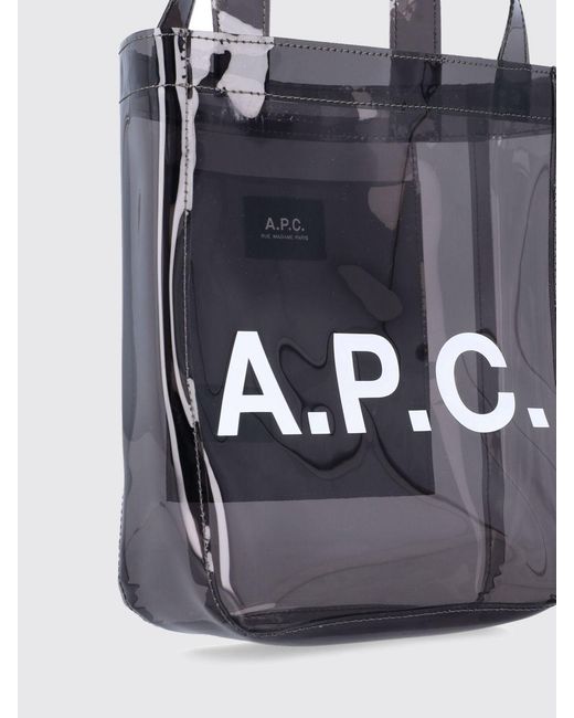A.P.C. Black Lou Small Tote Bag for men