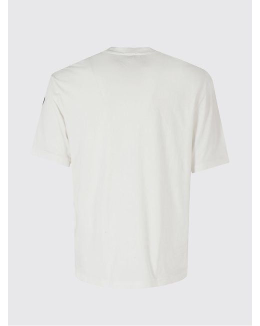 Blauer White Cotton T-Shirt With Logo for men
