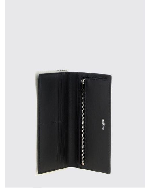 Balenciaga White Passport Leather Wallet for men