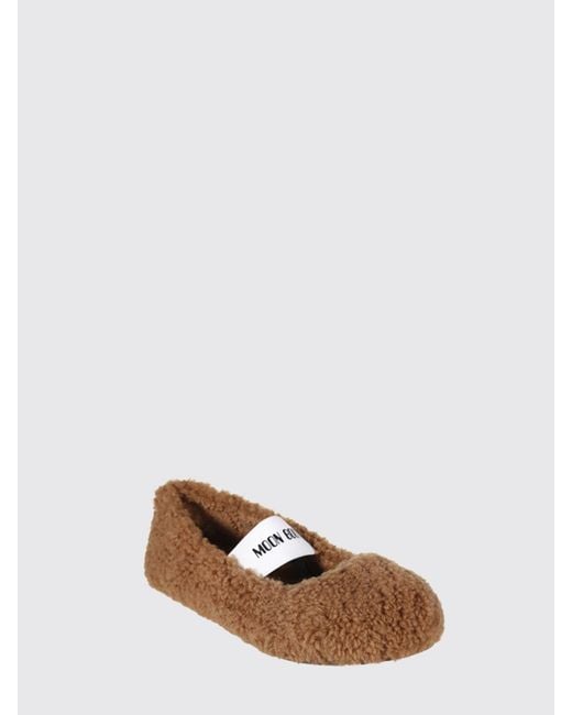 Moon Boot Brown Shearling Ballerina