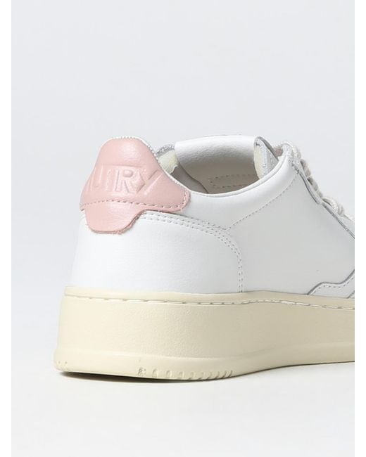 Autry White Medalist Leather Sneakers