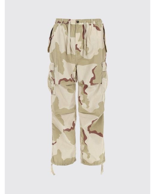 AMISH Natural Para Wide-Leg Camouflage Print Cargo Trousers for men