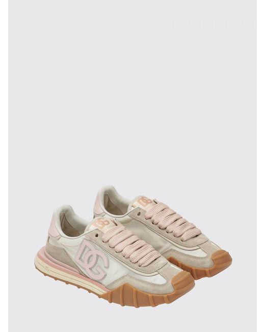 Dolce & Gabbana White Dolce &Amp Gabbana Dg Athletic Suede And Nylon Sneakers