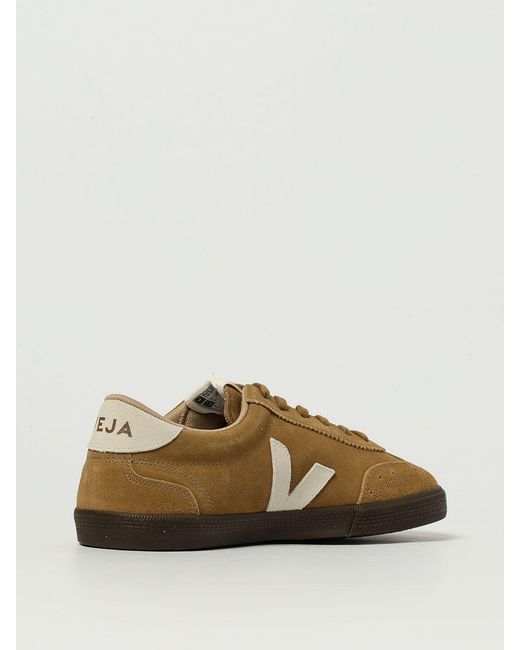 Veja White Volley Suede Sneakers for men