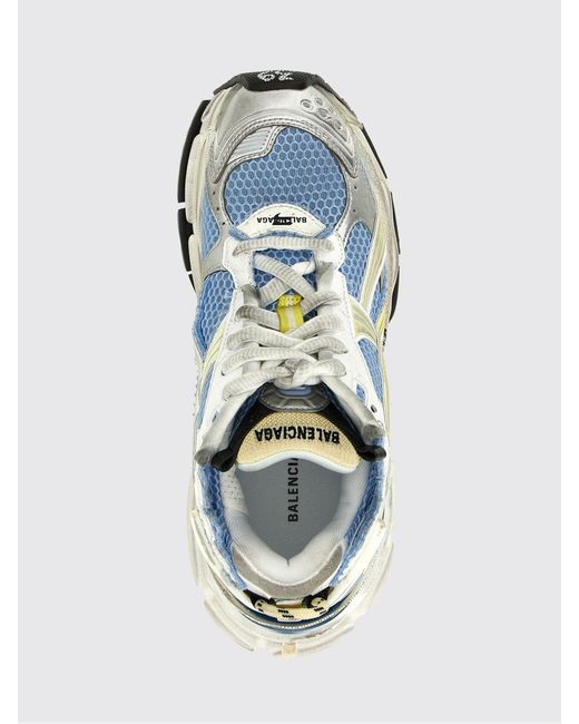 Balenciaga White Runner Mesh And Rubber Sneakers