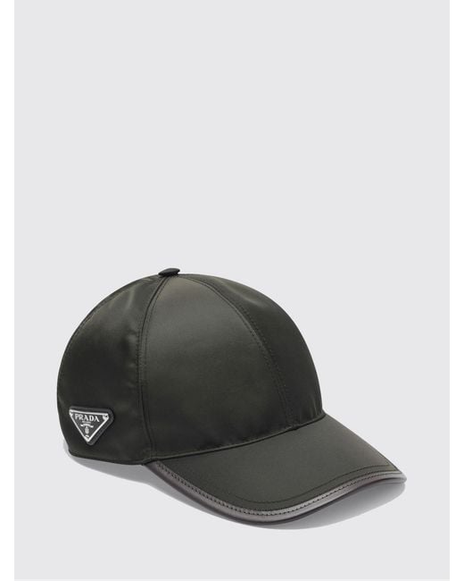 Prada Black Technical Fabric Baseball Cap for men