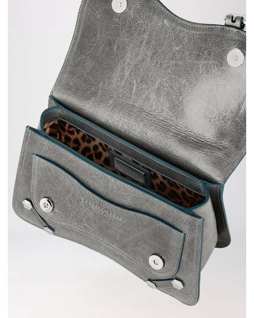 Philipp Plein Gray Leather Bag