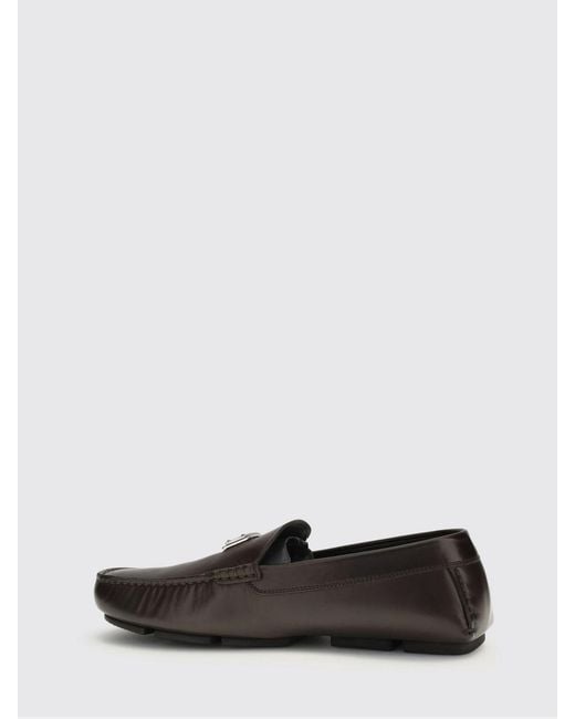 Dolce & Gabbana White Dolce &Amp Gabbana Leather Driver Loafers for men