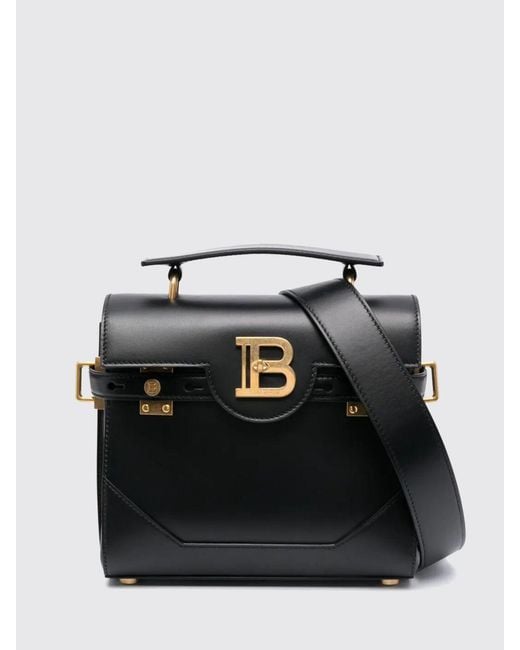 Balmain Black B-Buzz 23 Leather Bag