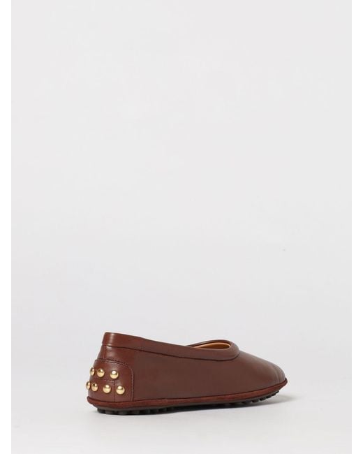 Tod's Brown Leather Ballerinas
