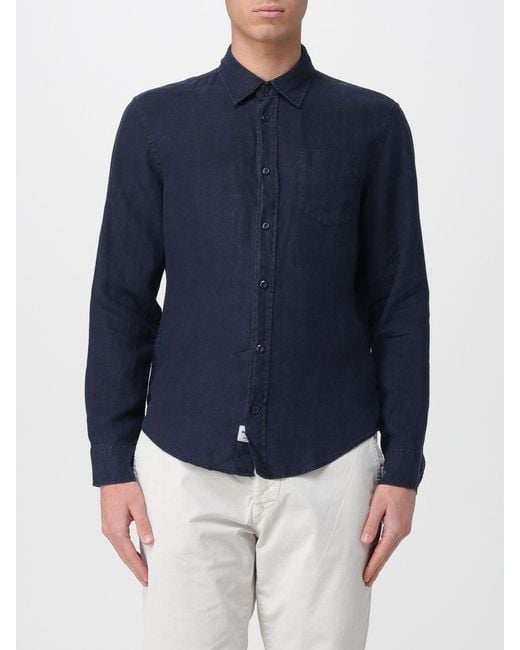 Blauer Blue Linen Casual Shirt for men