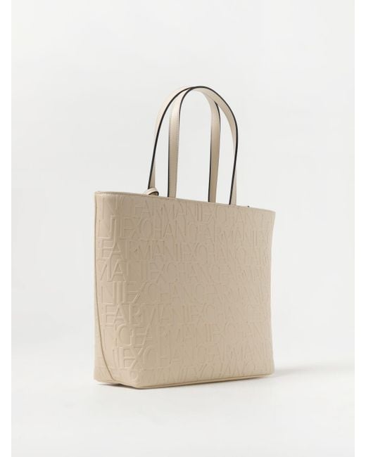 Armani Exchange Natural Tote Bags