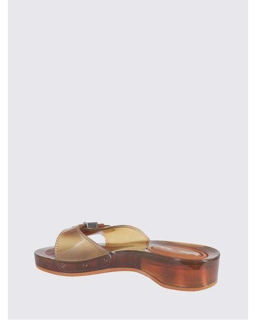Melissa X Scholl Brown Pescura Pvc Mules Sandals With Adjustable Strap