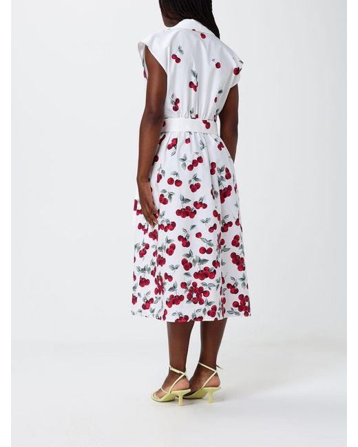 Twinset Red Printed Cotton Chemisier Dress