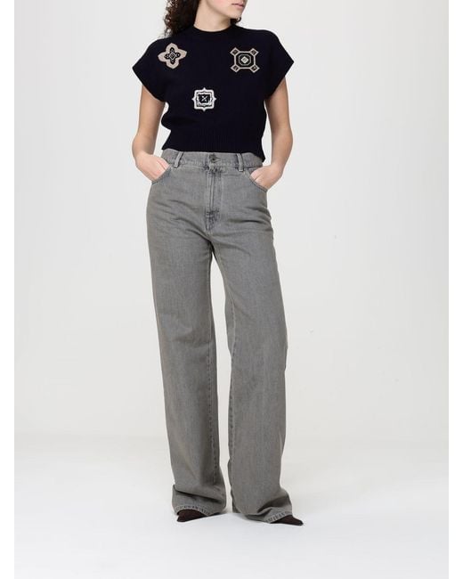 Jeans Wide-Leg De Max Mara de color Gray